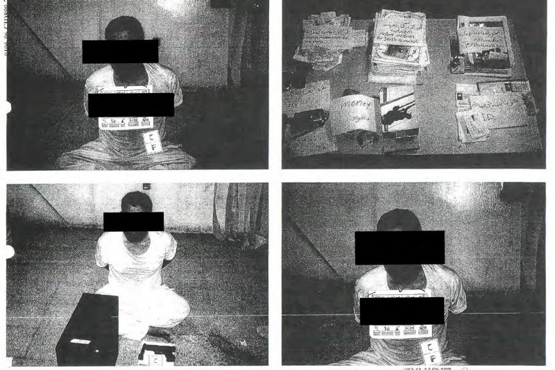 Pictures of Iraqi detainees at Abu Ghraib, released in a Freedom of Information Act lawsuit against the U.S. Department of Defense, February 2016.