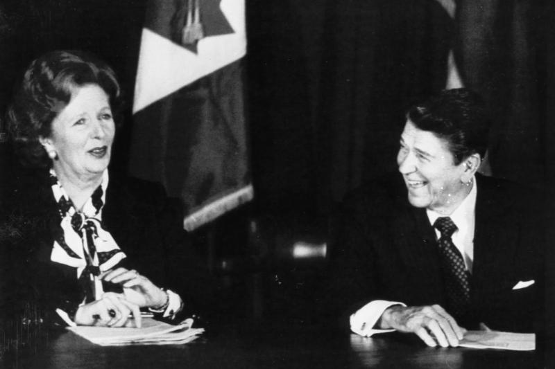 Thatcher and Reagan in New York, October 1985