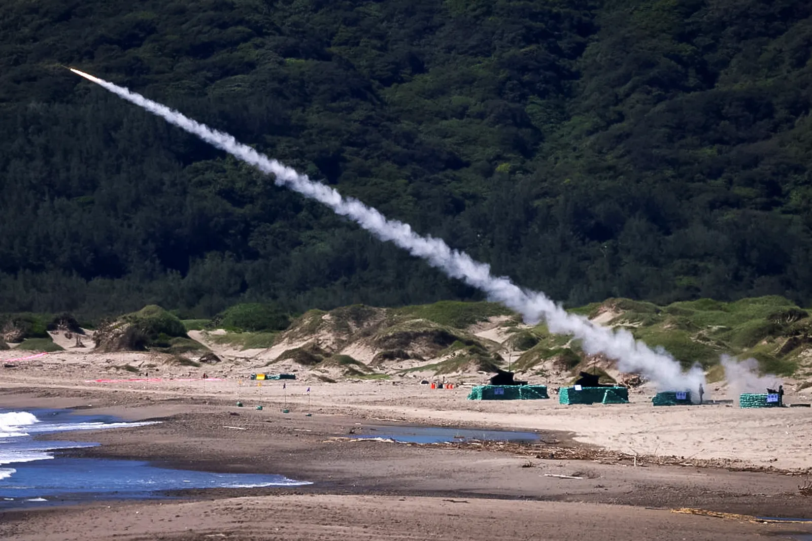 A Taiwanese military exercise in Pingtung, Taiwan, July 2023